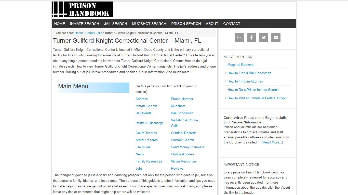 Turner Guilford Knight Correctional Center – Miami, FL